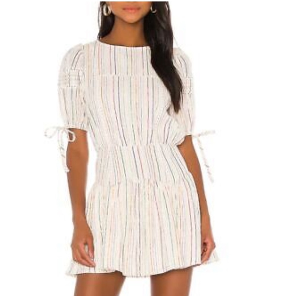 Tularosa rainbow metallic dress